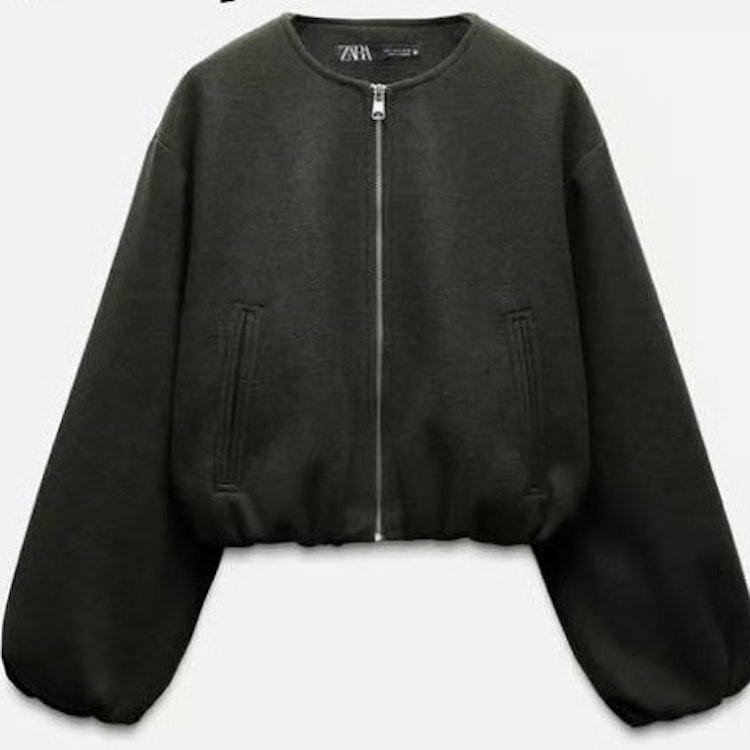 Chamarra Bomber Zara Verde